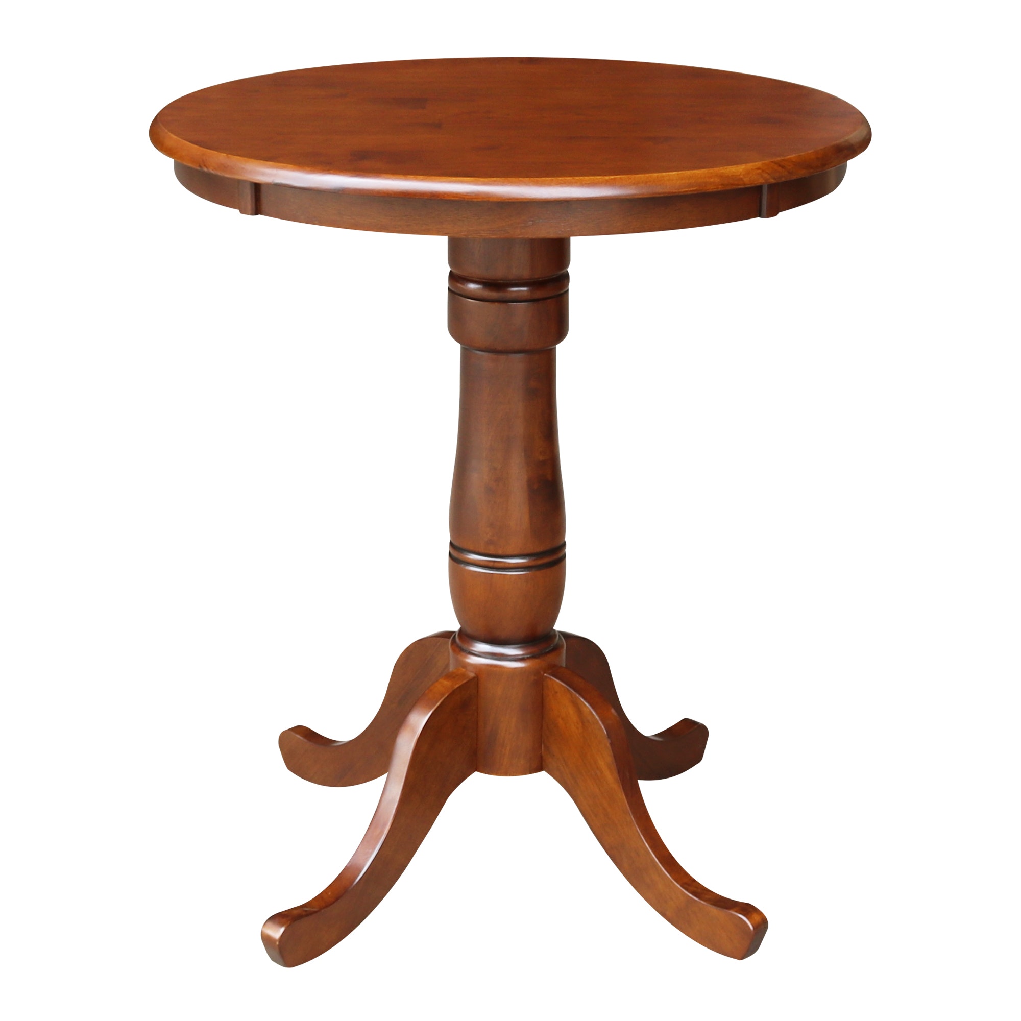 John Thomas 30" Pedestal Table in Espresso T581-30RT/T58-30B/T58-6B