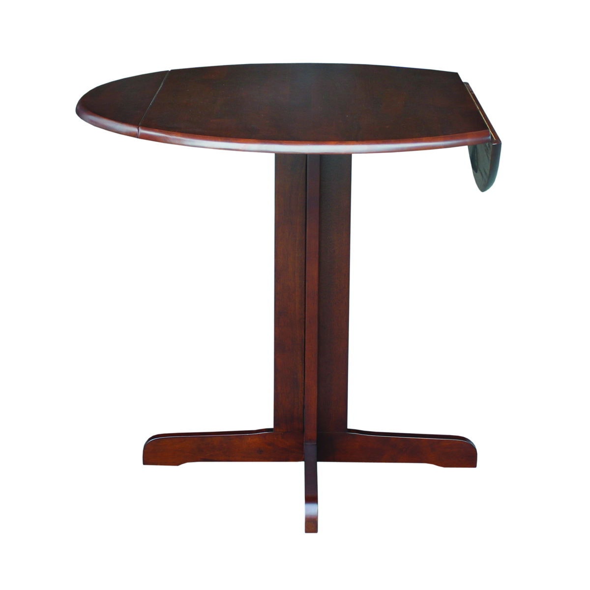 John Thomas Round Dropleaf Pedestal Table in Espresso T581-36RP