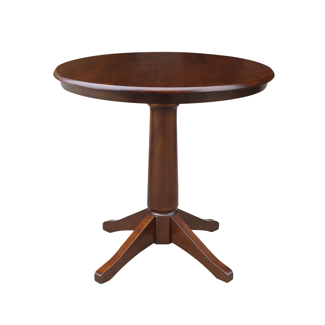 John Thomas 36" Pedestal Table in Espresso T581-36RT/T58-27B