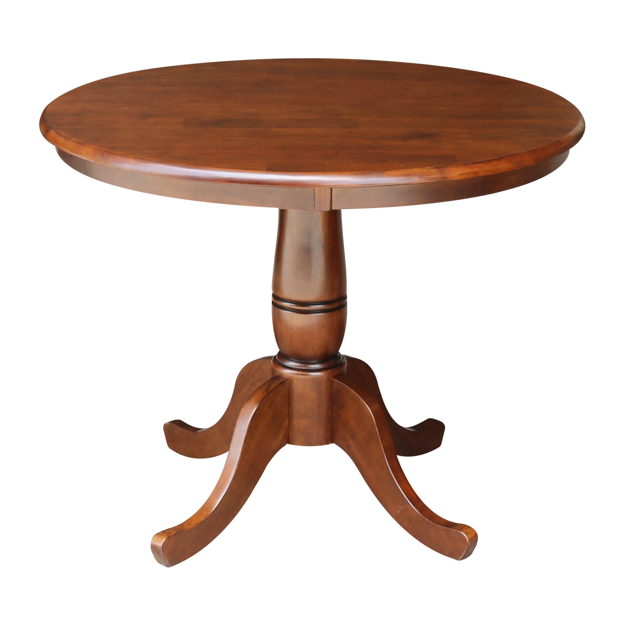 John Thomas 36" Pedestal Table in Espresso T581-36RT/T58-30B