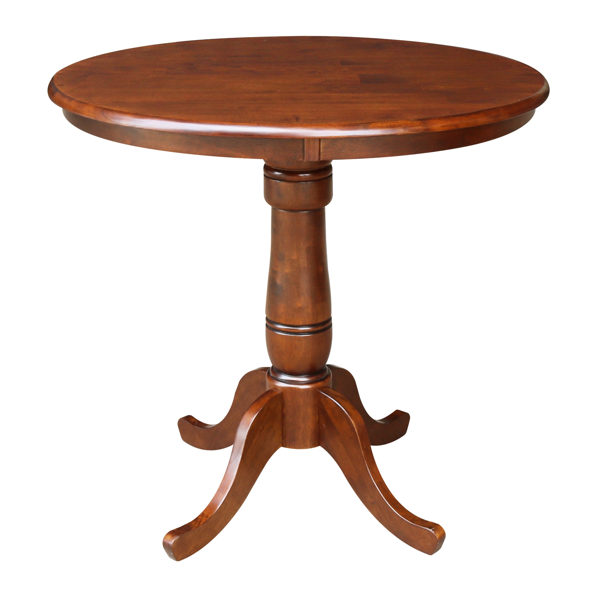 John Thomas 36" Pedestal Table in Espresso T581-36RT/T58-30B/T58-6B