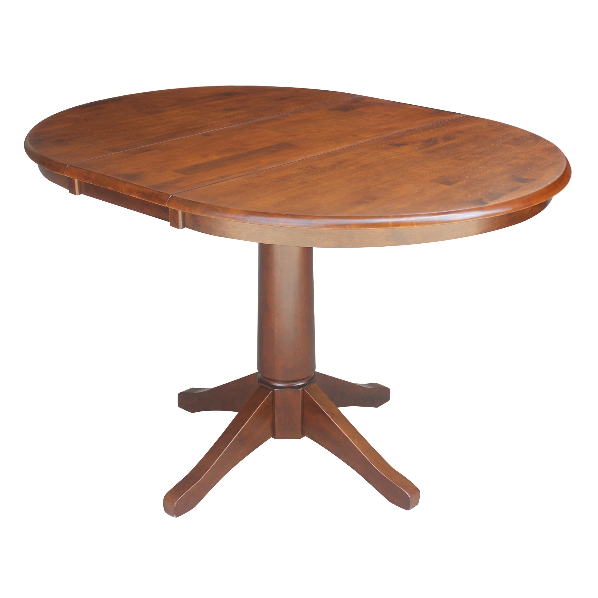 John Thomas Round Extension Table in Espresso T581-36RXT/T58-27B