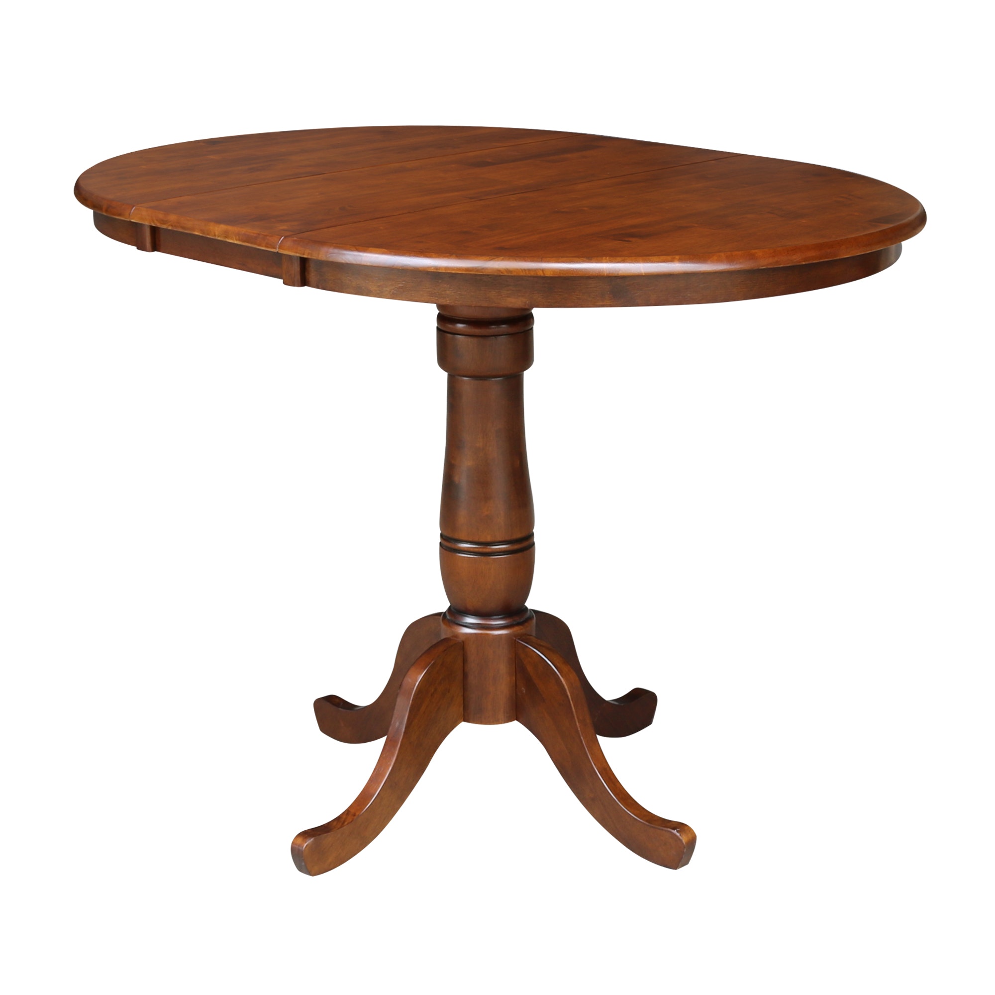 John Thomas Round Extension Table in Espresso T581-36RXT/T58-30B/T58-6B