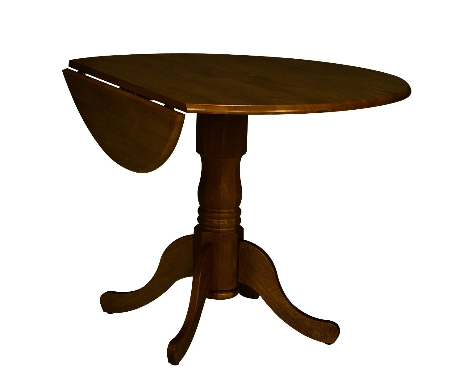 John Thomas Round Dropleaf Pedestal Table in Espresso T581-42DP