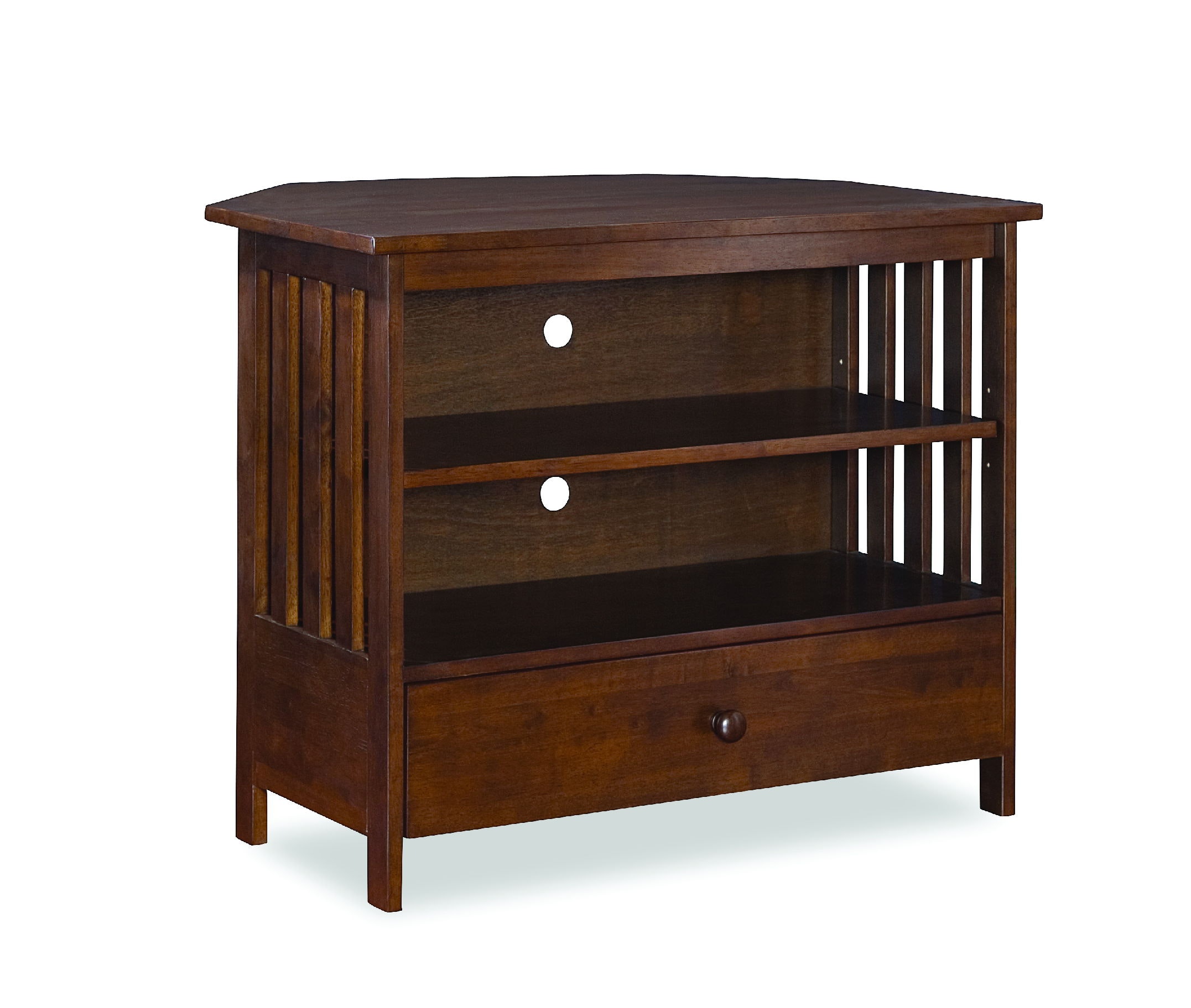 John Thomas Mission Corner TV Stand in Espresso TV581-27