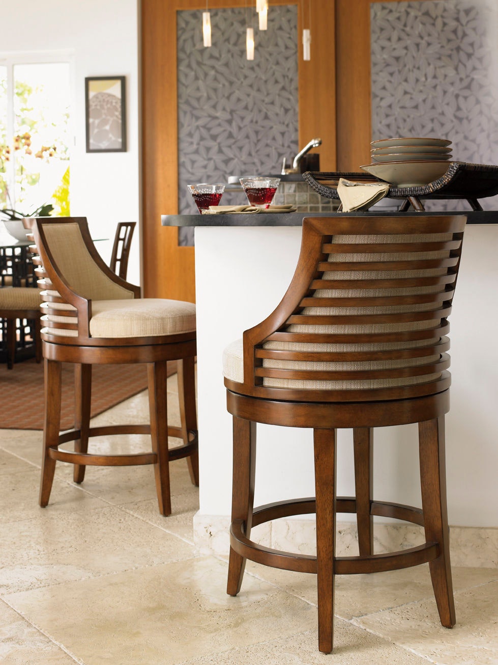 Tommy Bahama Home Cabana Swivel Counter Stool 536-815