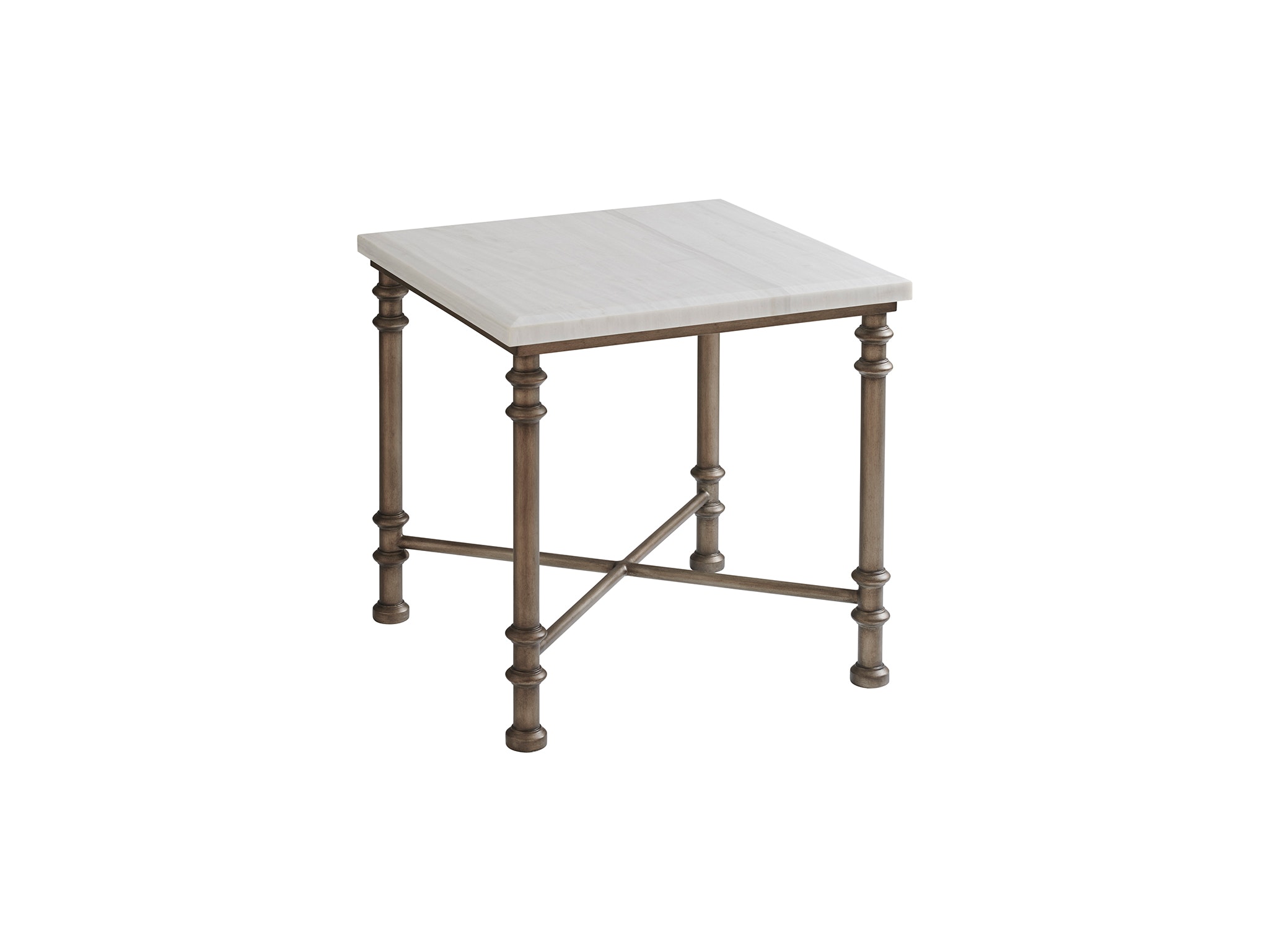 Tommy Bahama Home Flagler Square Marble Top End Table 570-953