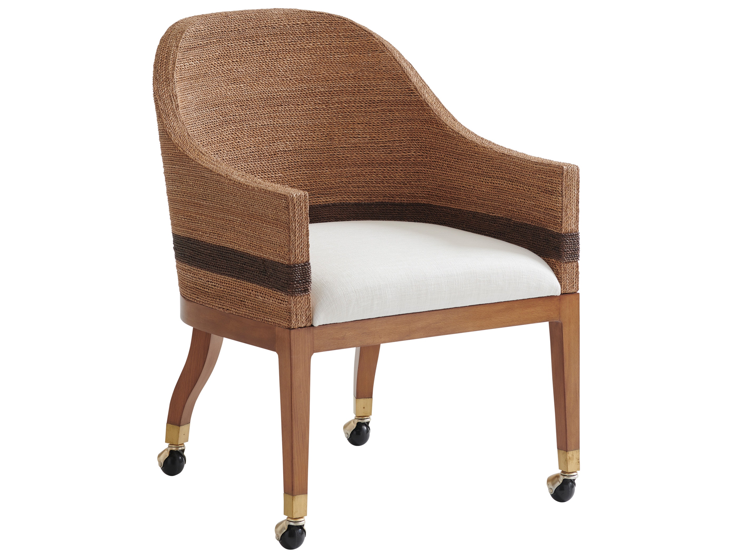 Tommy Bahama Home Dorian Woven Castered Arm Chair 575-887-01