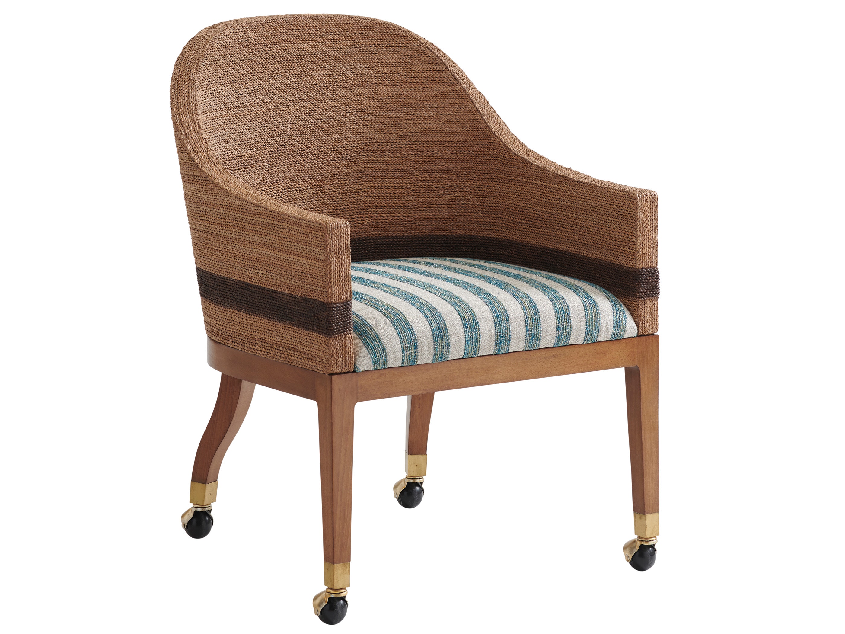 Tommy Bahama Home Dorian Woven Castered Arm Chair 575-887-40