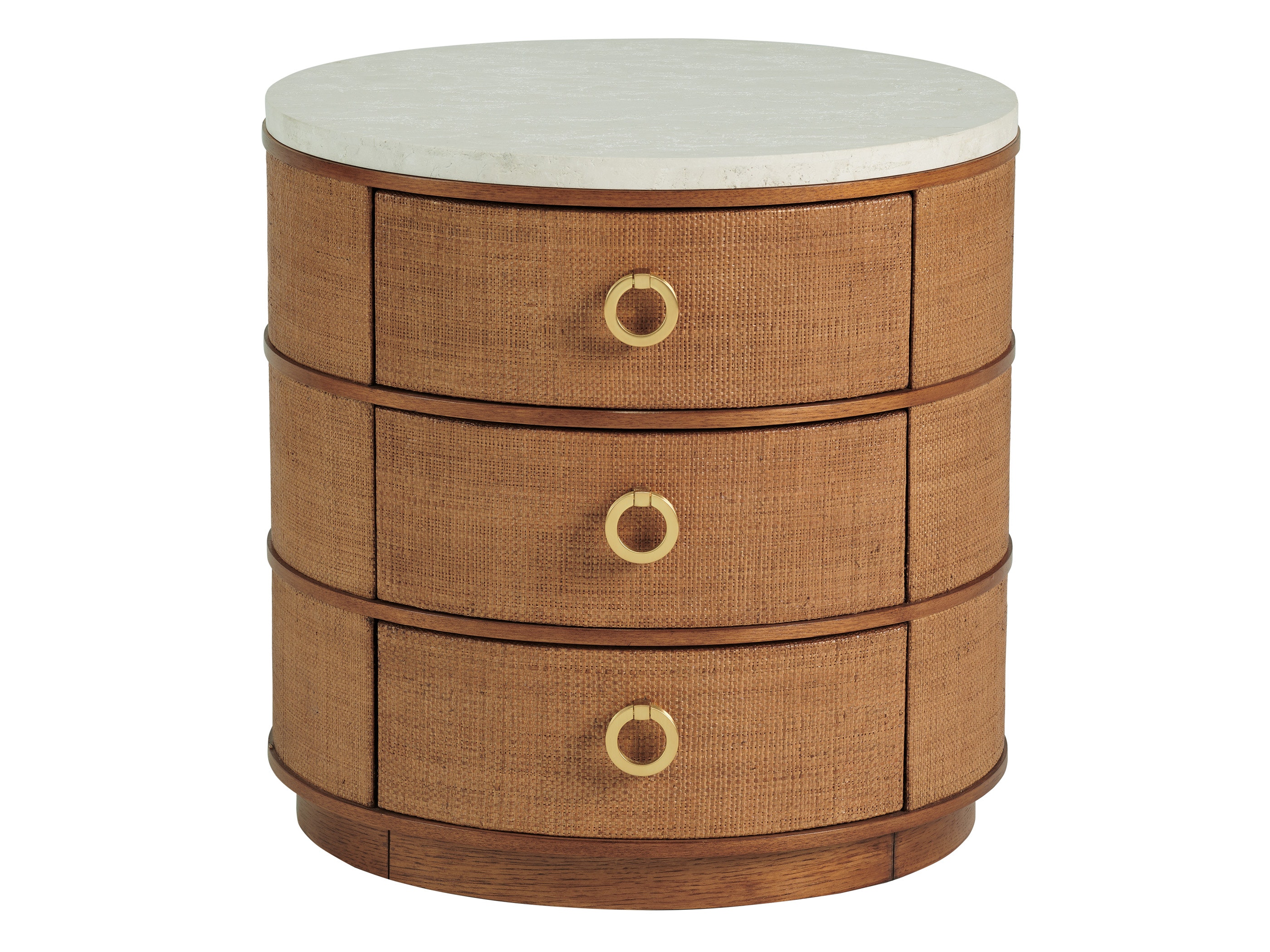 Tommy Bahama Home Banning Raffia Round Lamp Table 575-954
