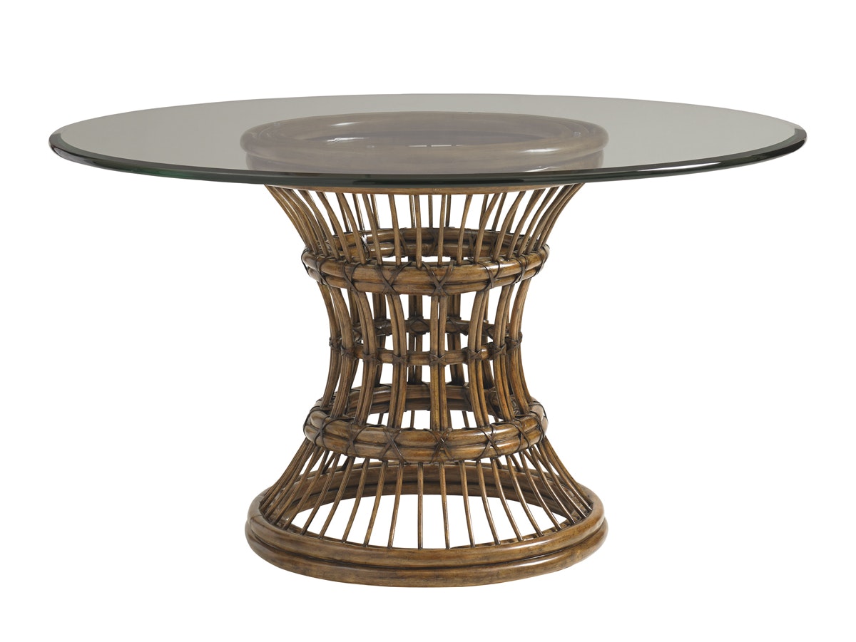 Tommy Bahama Home Latitude Dining Table With 54 Inch Glass Top 593-875-54C