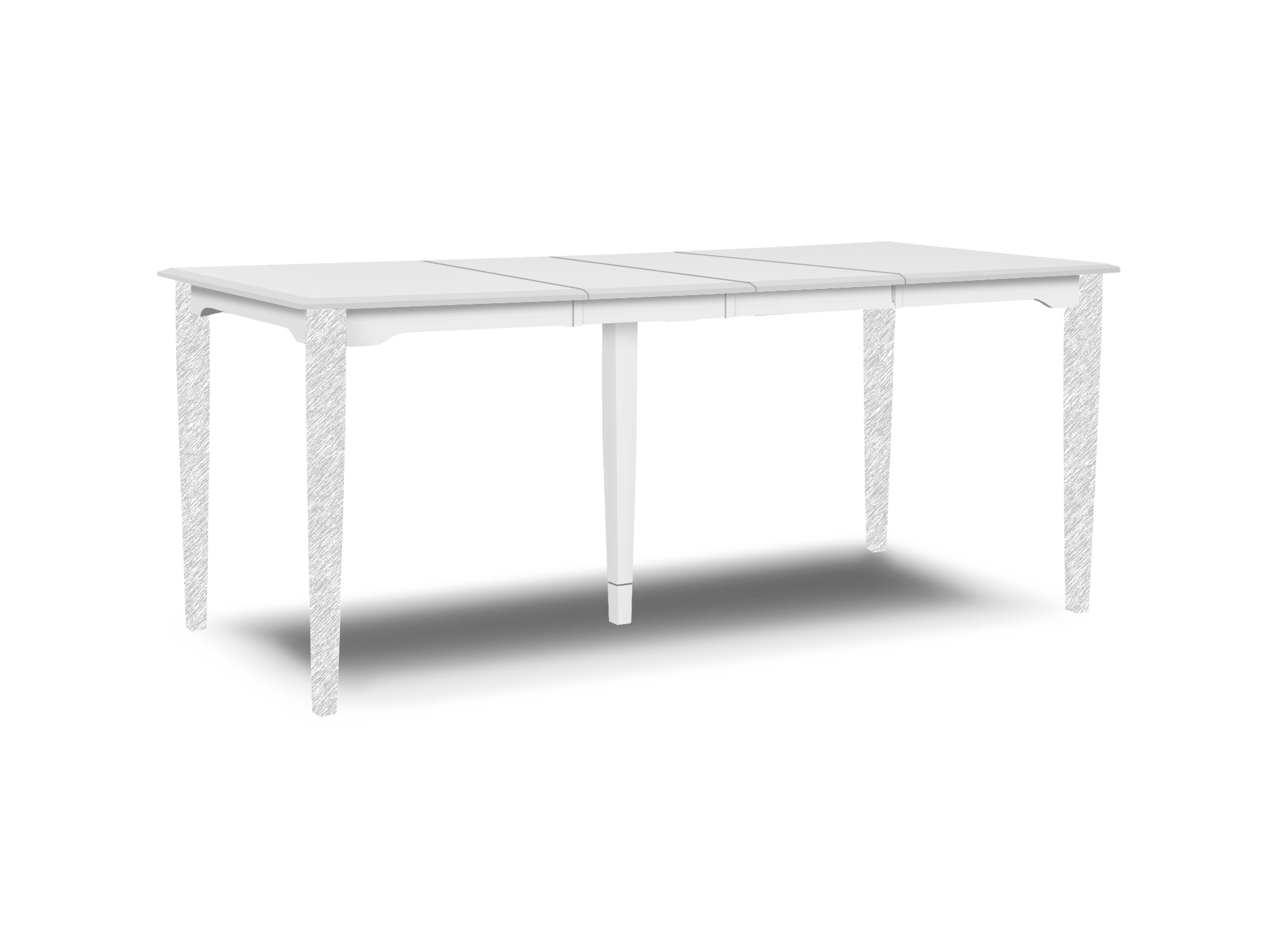 TABLE TOP WITH 2 18IN LEAVES AND COUNTER HEIGHT CENTER SUPPORT LEG
