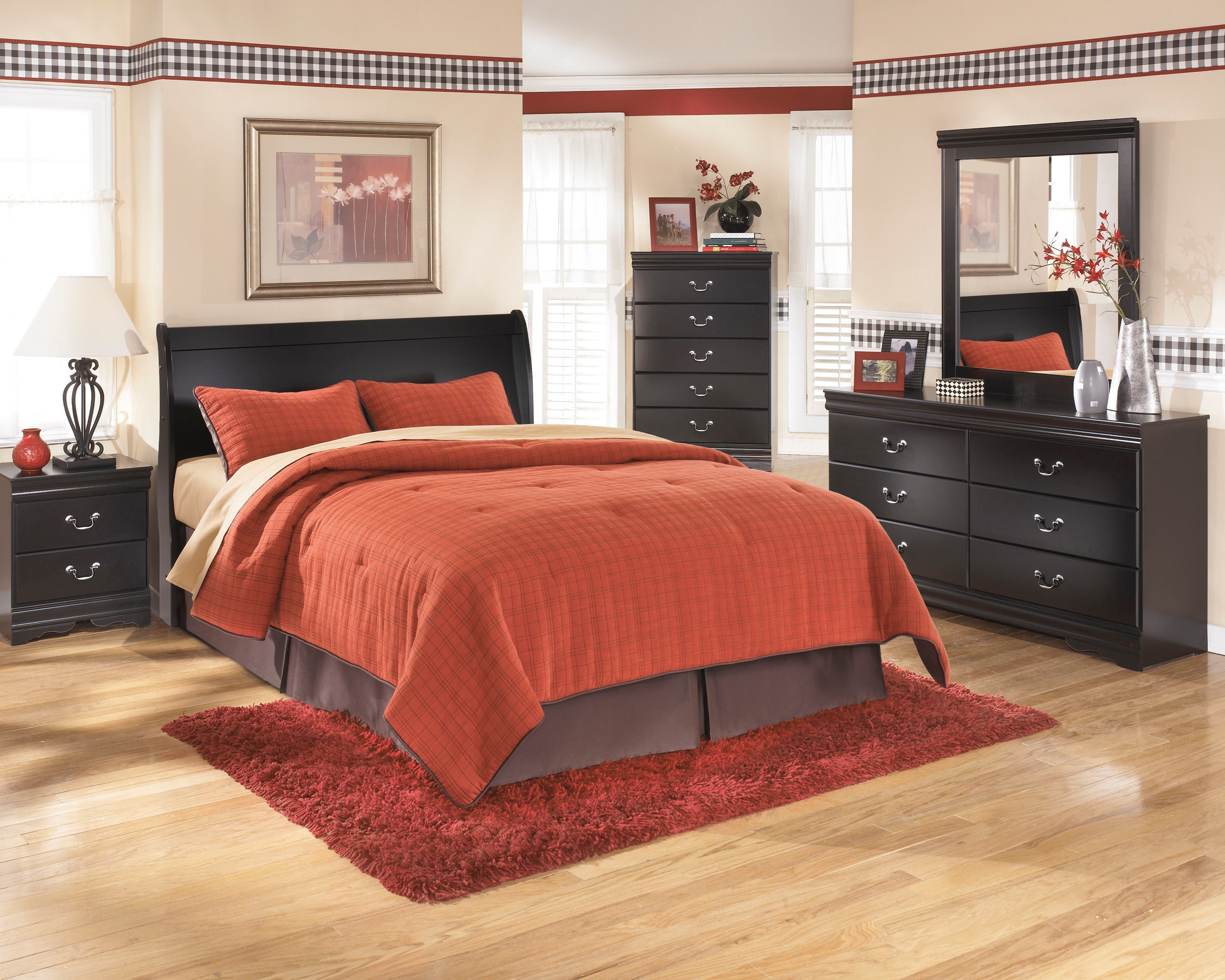 MicroD Queen Sleigh Headboard B128-77