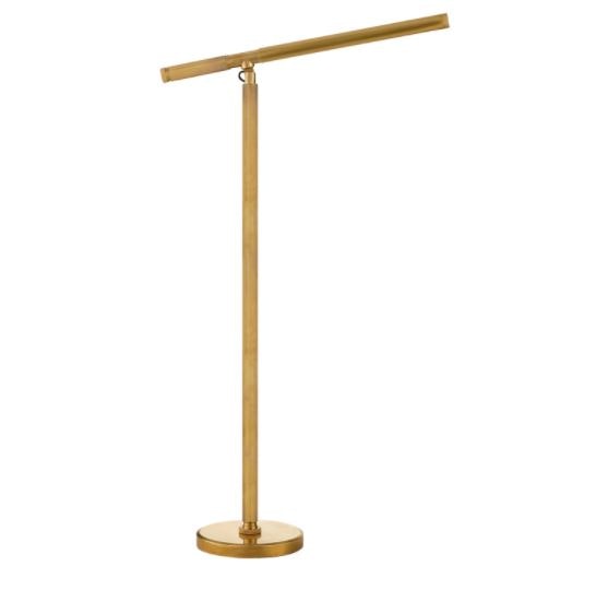Ralph Lauren Barrett Knurled Boom Arm Floor Light in Natural Brass RL 1345NB