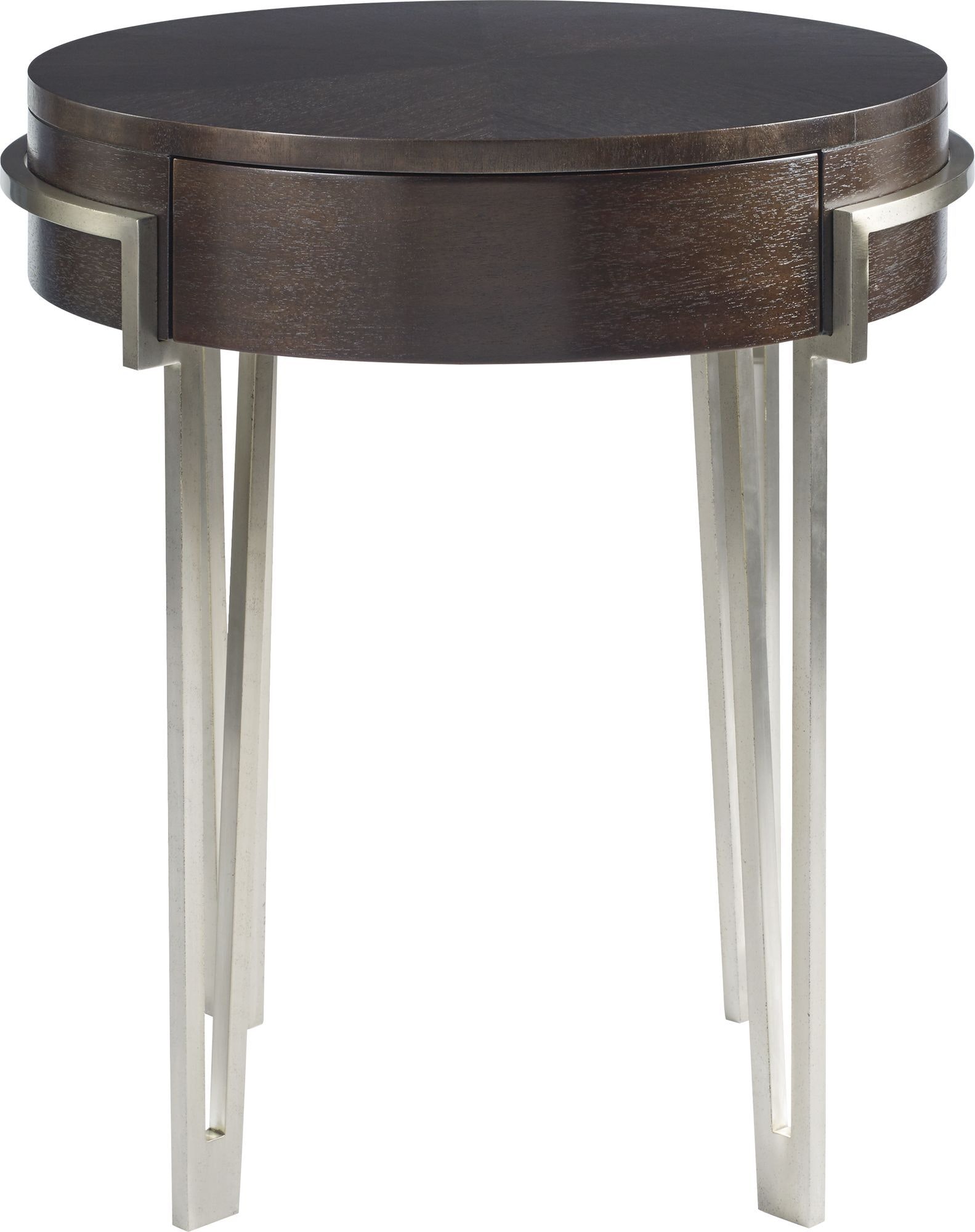 Baker Iron Eye Round Lamp Table BA3159
