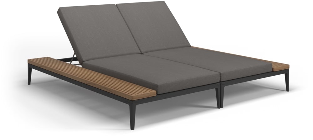 Gloster GRID DOUBLE LOUNGER TEAK 7150-P
