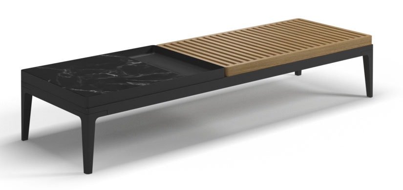 Gloster Grid Coffee Table- Nero/Teak 101231