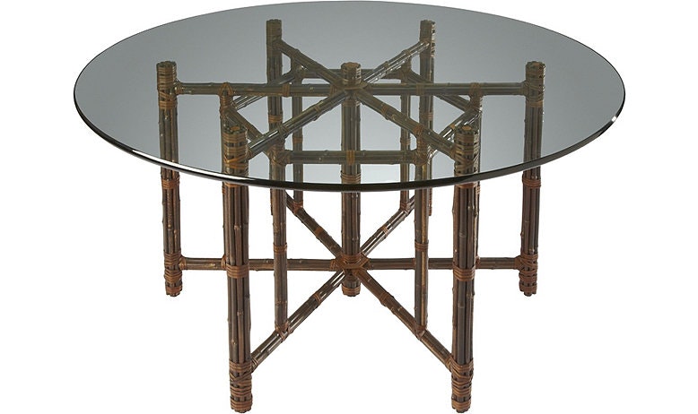 McGuire Hexagonal Dining Table in Black Bamboo MCBA17