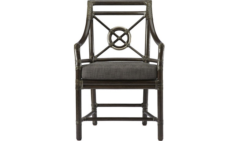 McGuire Rattan Target (R) Arm Chair MCM59