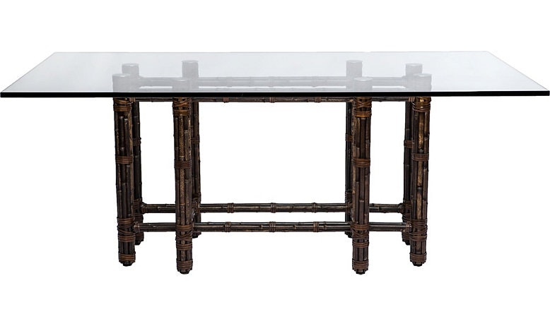 McGuire Rectangular Dining Table in Black Bamboo MCBA22