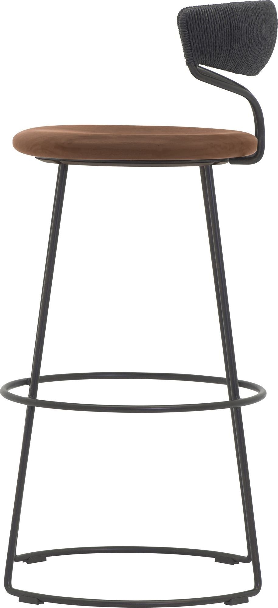McGuire Danish Cord Swivel Barstool MCO426T