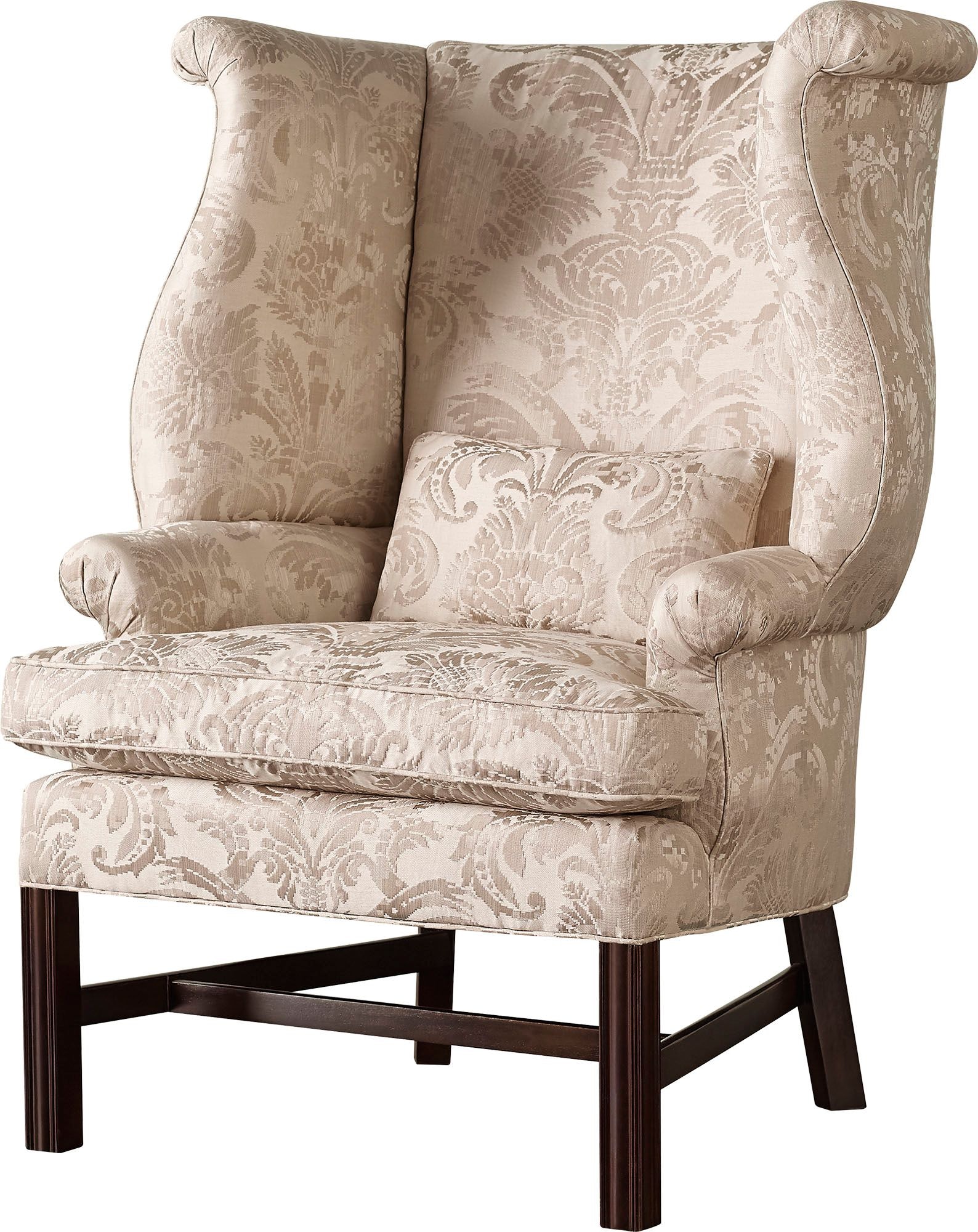 Baker Chippendale Scrolled Wing Chair BAU2002C