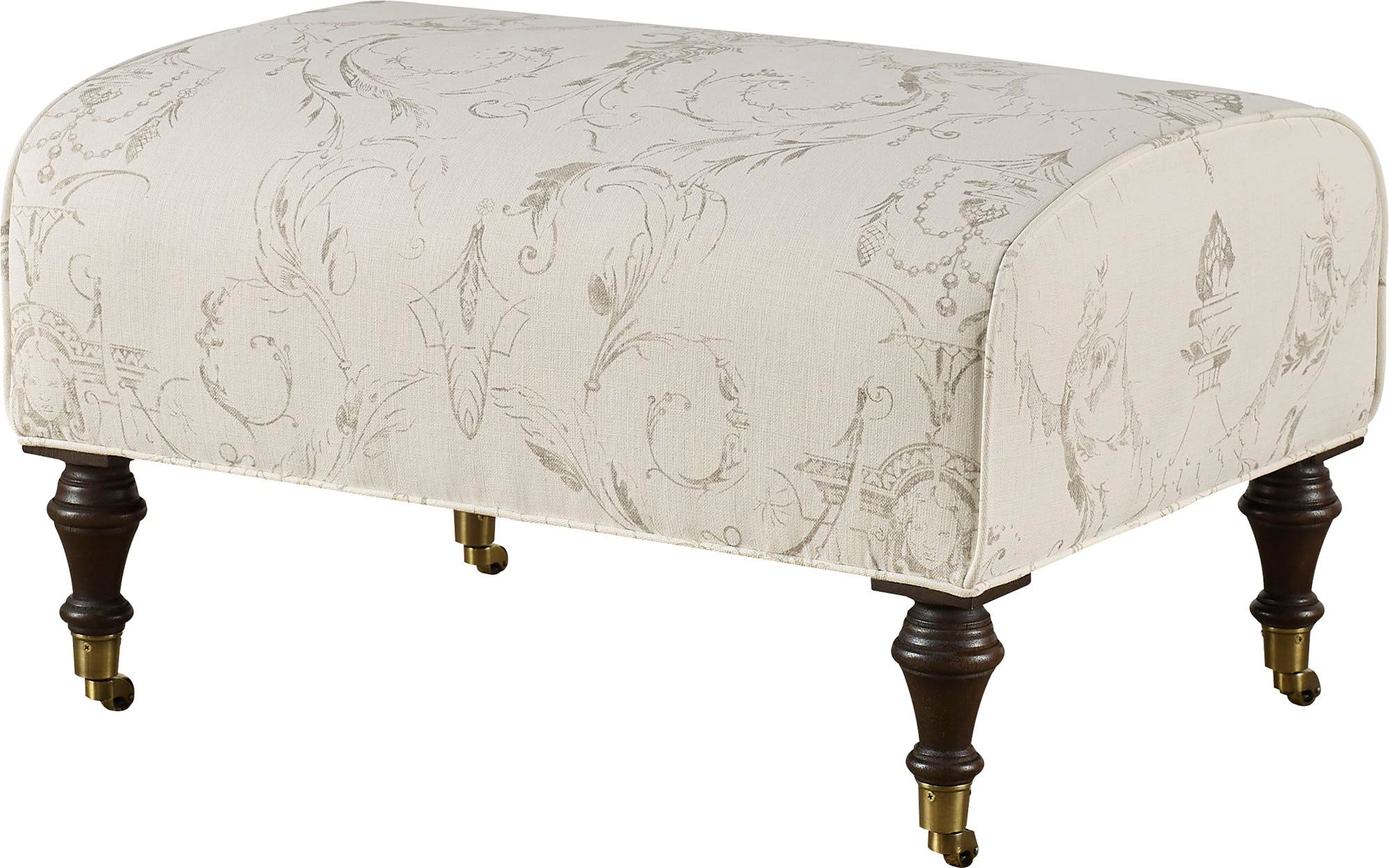 Baker Victorian Upholstered Ottoman BAU2005O