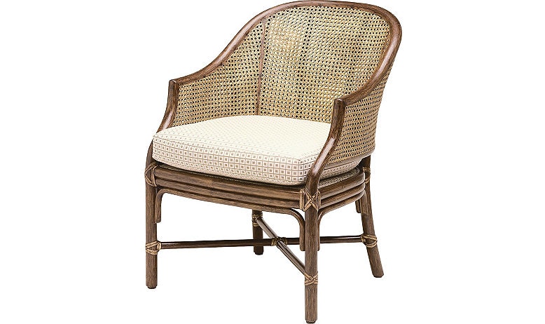 McGuire Caned Toboggan Arm Chair MCM130C