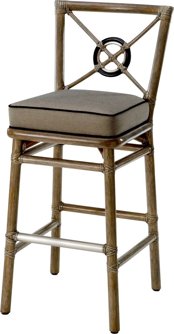 McGuire Rattan Target(R) Tall Back Bar/Counter Stool MCO344