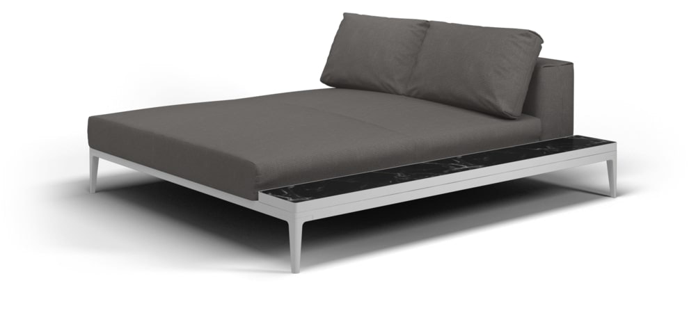 Gloster Grid Double Chill Chaise Unit- Nero 103964