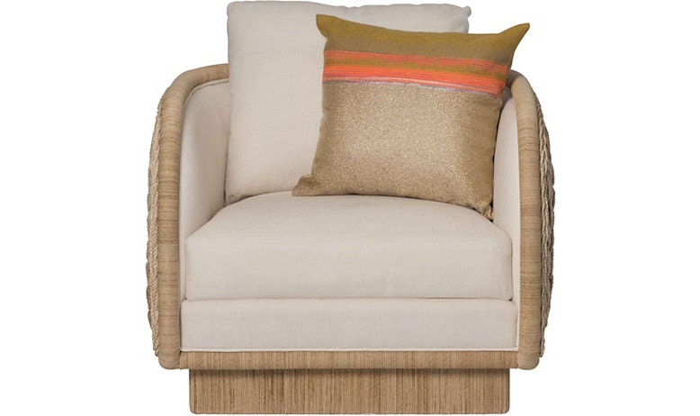 McGuire Coastal Braided Swivel Lounge Chair MCA106