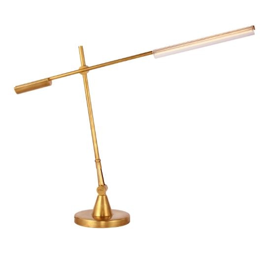 Ralph Lauren Daley Adjustable Desk Lamp in Natural Brass with Clear Acrylic 3320NB-CA
