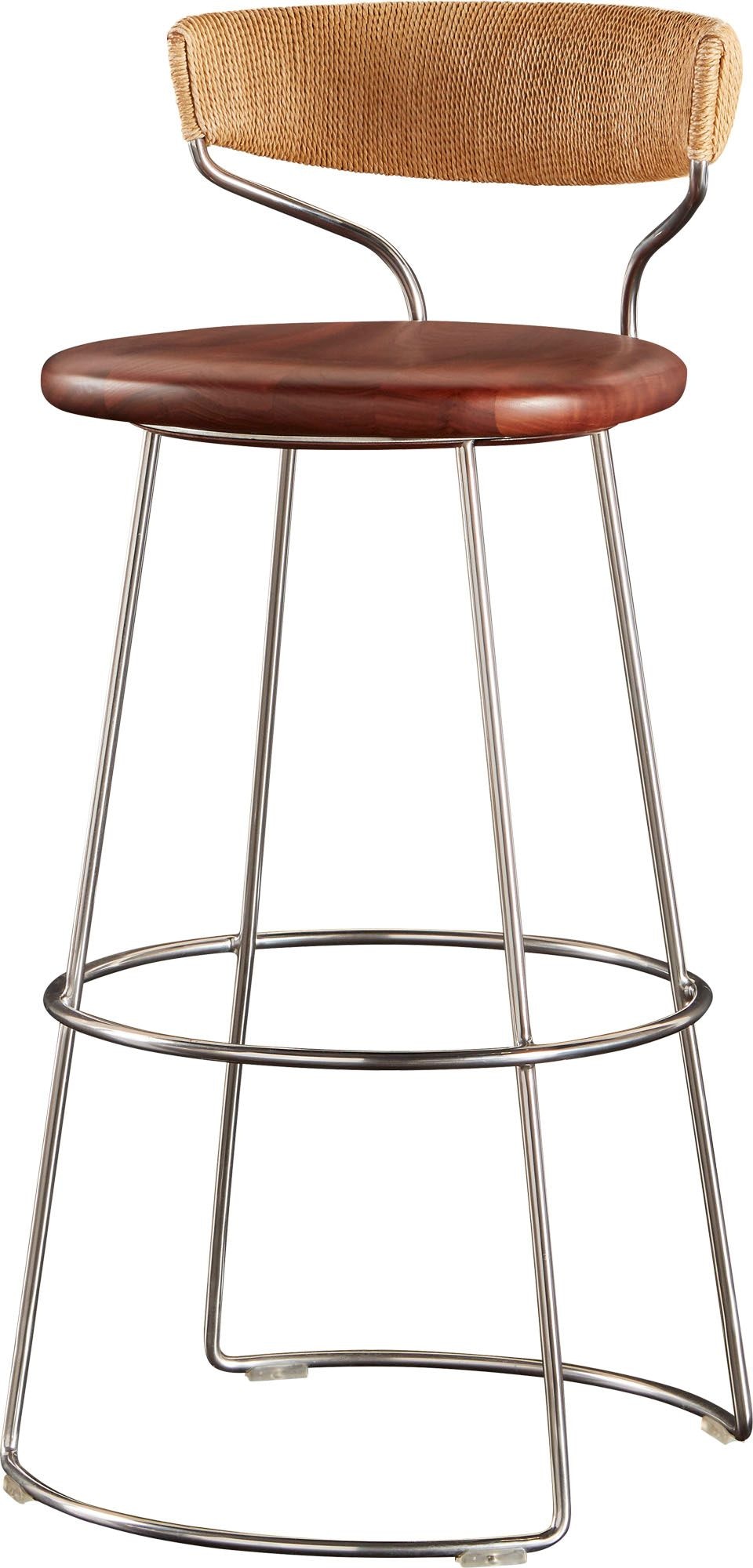 McGuire Danish Cord Swivel Counter Stool MCO426
