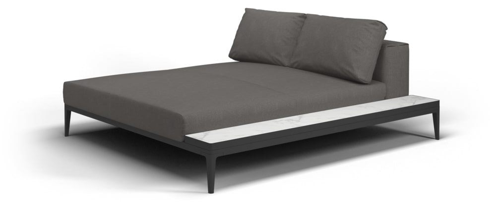 Gloster Grid Double Chill Chaise Unit- Bianco 103963
