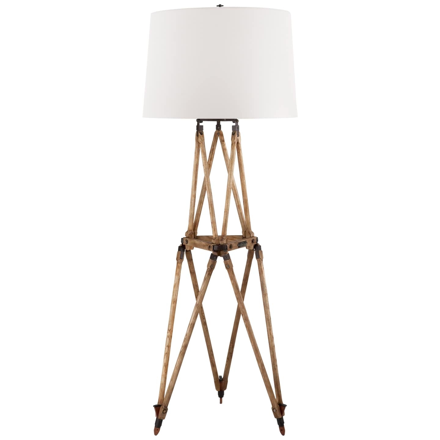 Ralph Lauren Quincy Floor Lamp in Vintage Oak with White Paper Shade RL 1716VO-WP