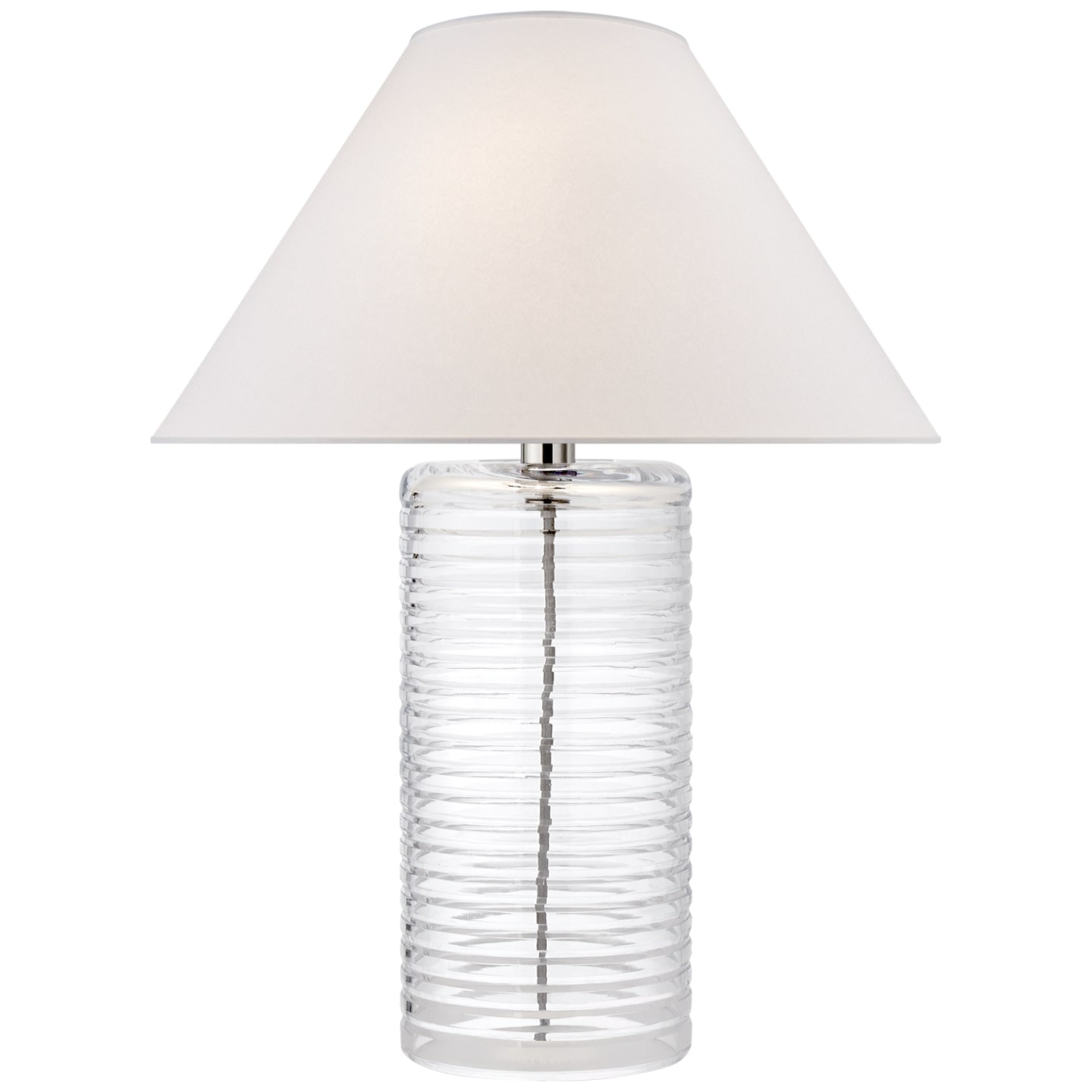Ralph Lauren Metropolis Table Lamp in Clear Glass with Silk Shade RL 3936CG-S
