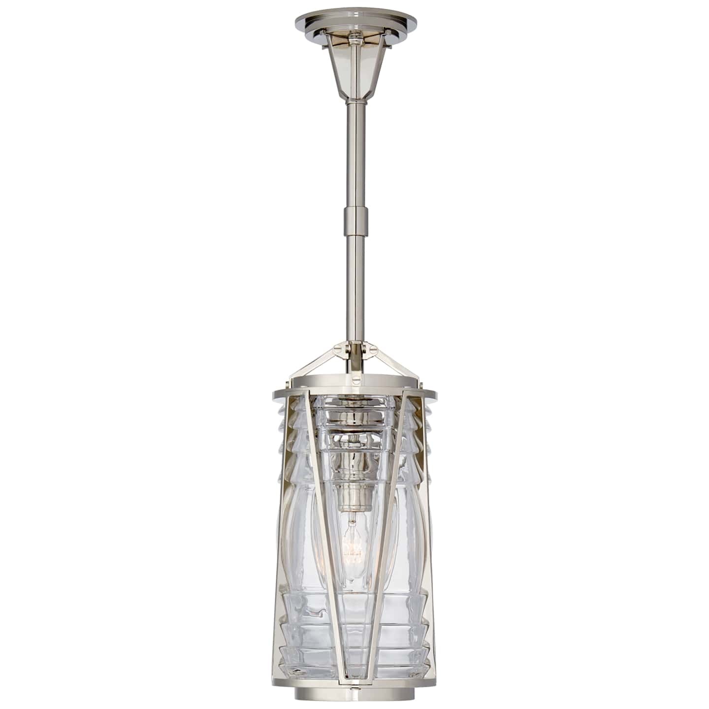 Ralph Lauren Chatham Mini Pendant in Polished Nickel with Clear Glass RL 5146PN-CG