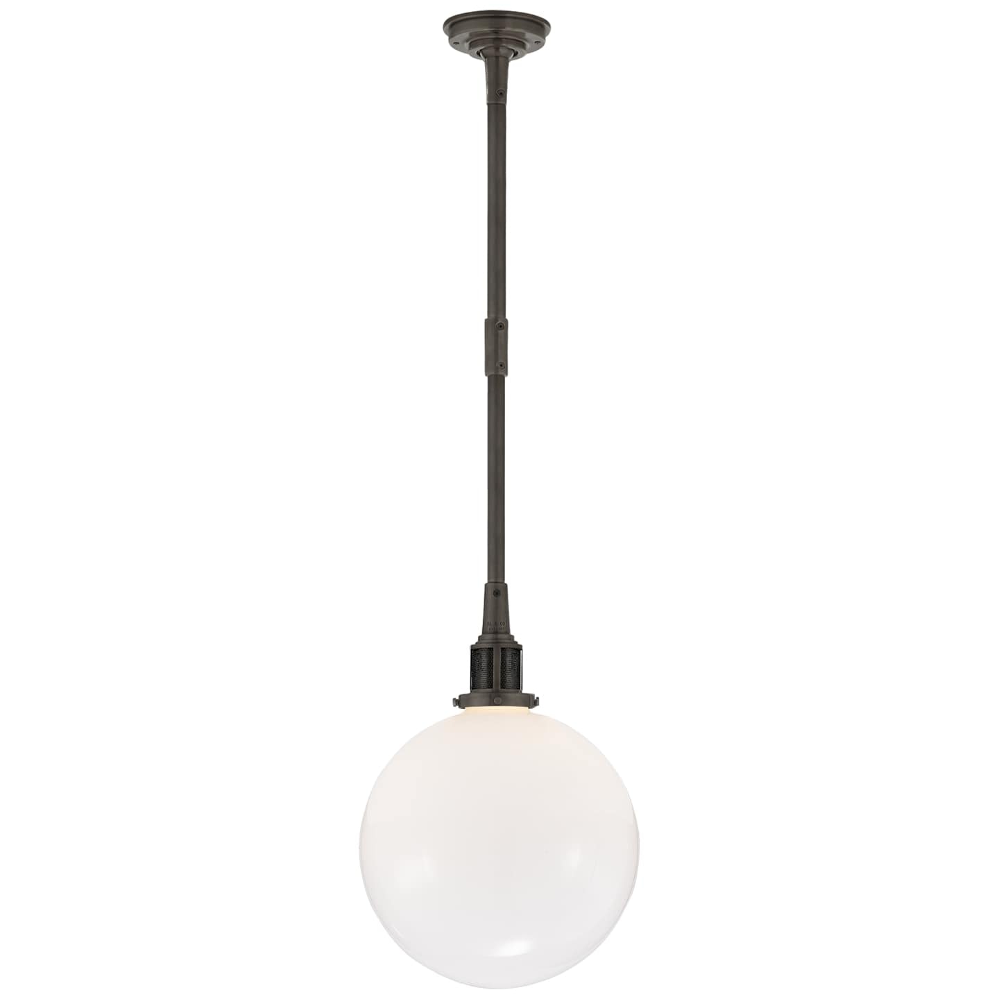 Ralph Lauren McCarren Small Globe Pendant in Bronze with White Glass RL 5460BZ-WG