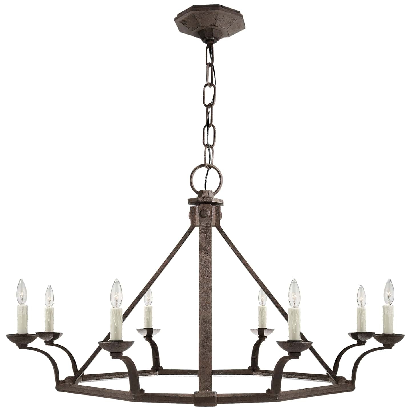Ralph Lauren Robertson Single Tier Chandelier in Natural Rust RL 5540NR