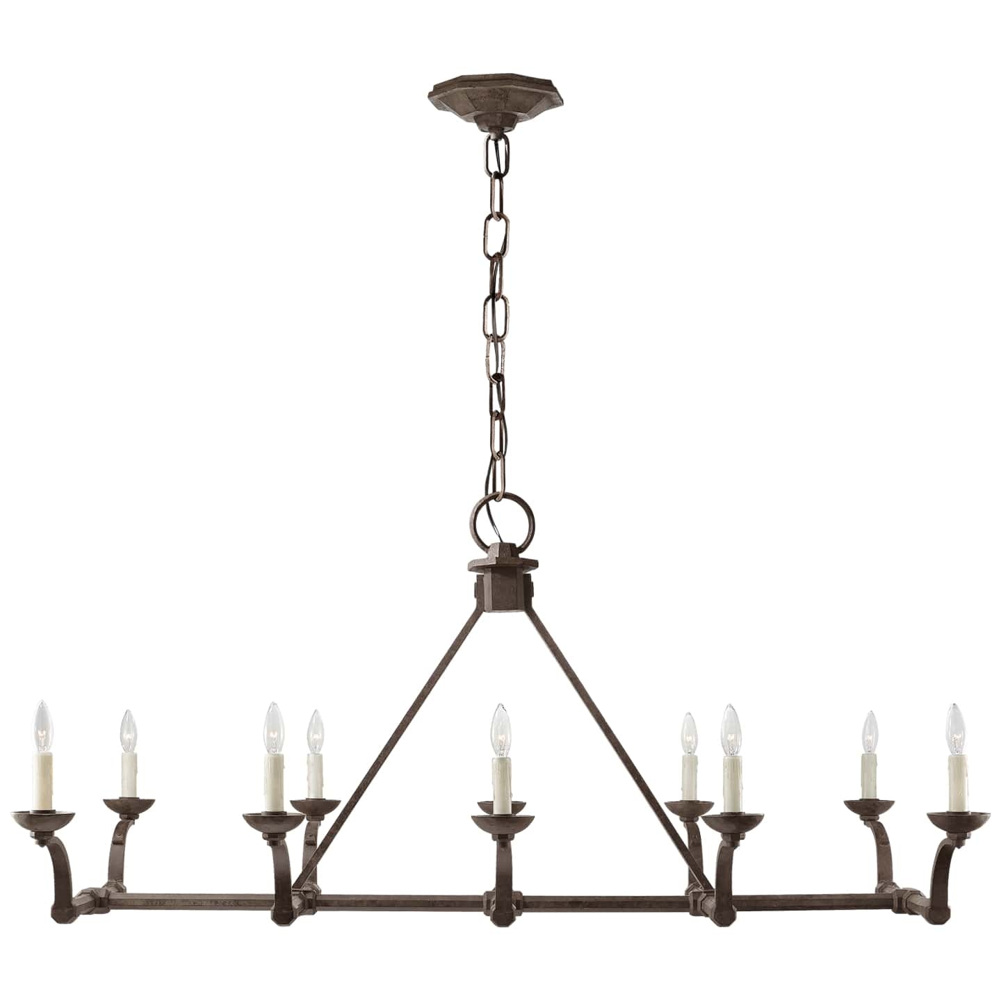 Ralph Lauren Robertson Linear Chandelier in Natural Rust RL 5545NR