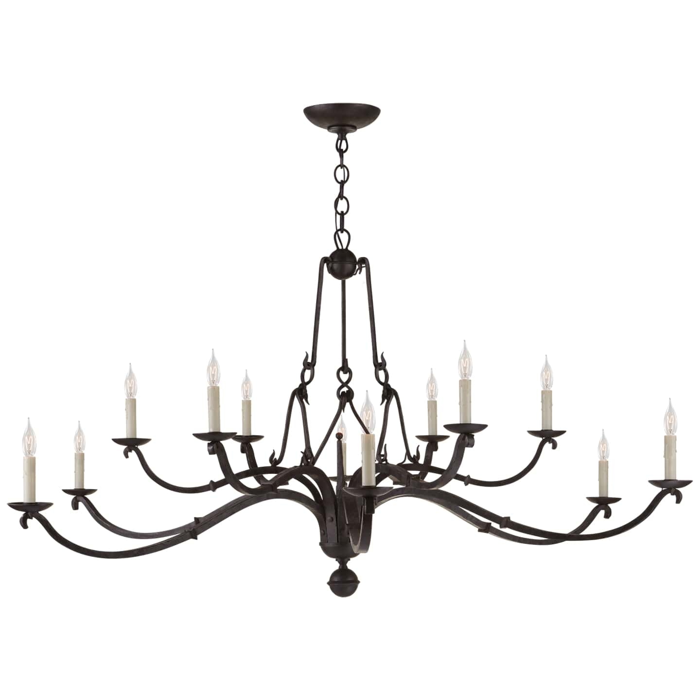 Ralph Lauren Allegra Large Two-Tiered Chandelier in Aged Iron RL 5730AI