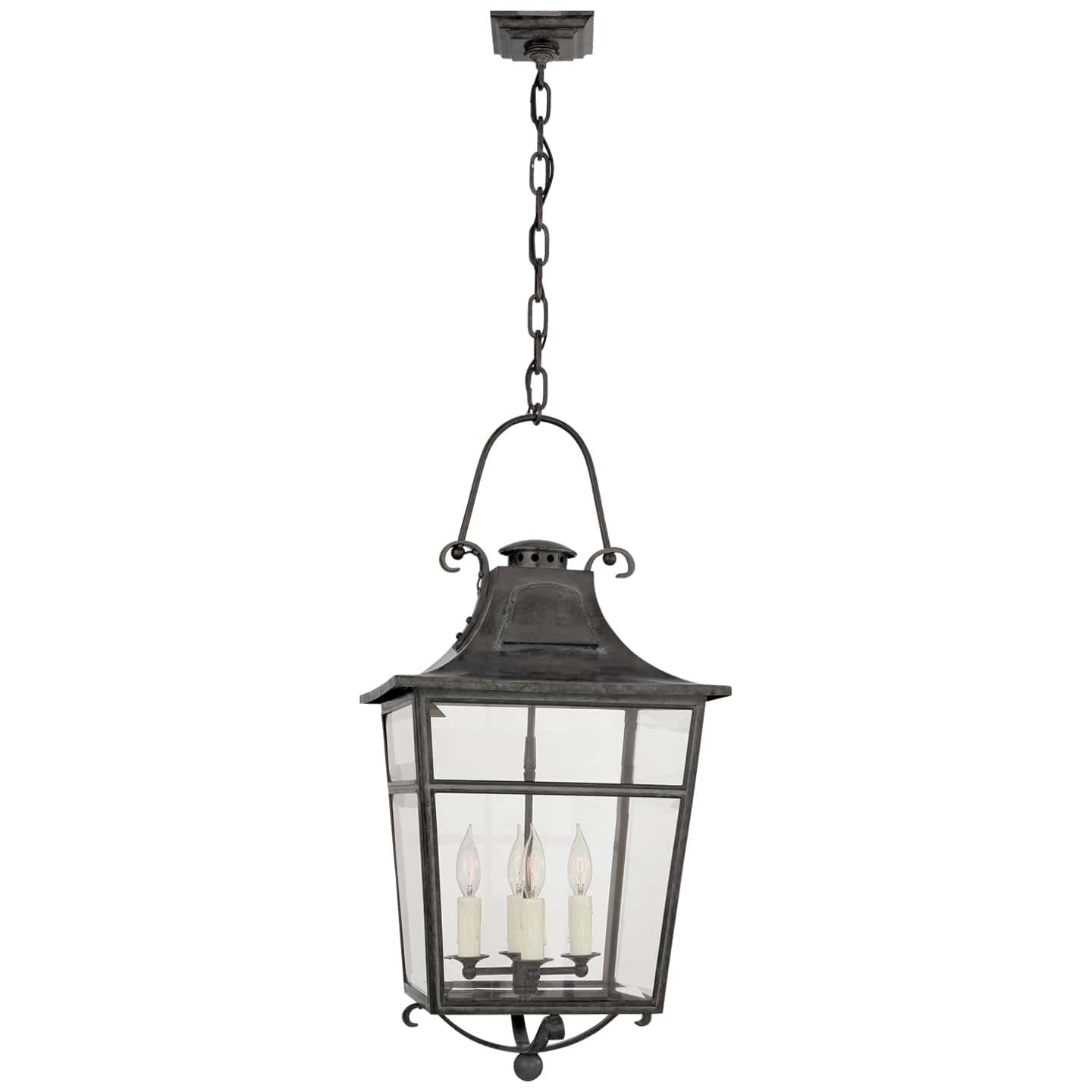 Ralph Lauren Carrington Small Lantern in French Rust with Clear Glass RL 5733FR-CG