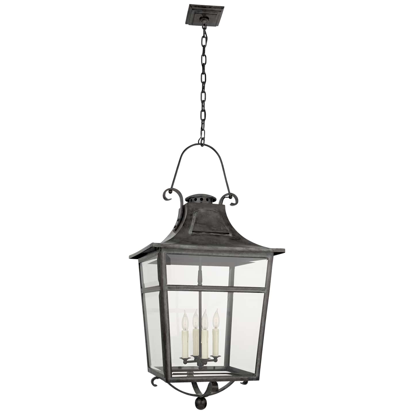 Ralph Lauren Carrington Large Lantern in French Rust with Clear Glass RL 5735FR-CG