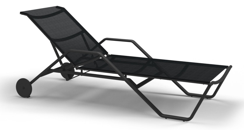 Gloster 180 Stacking Lounger Arms- Black 106005