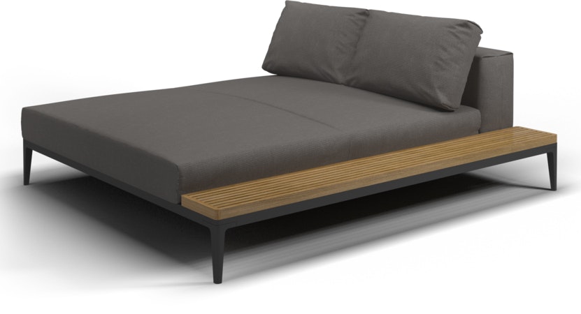 Gloster Grid Double Chill Chaise Unit- Teak 101191-P