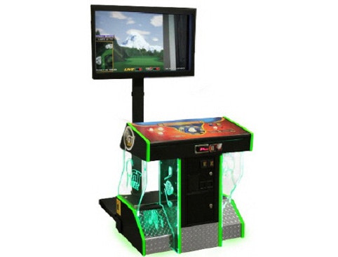 Fun Company Golden Tee 2020 Golden Tee V4 Funglo Cabinet with Monitor Stand