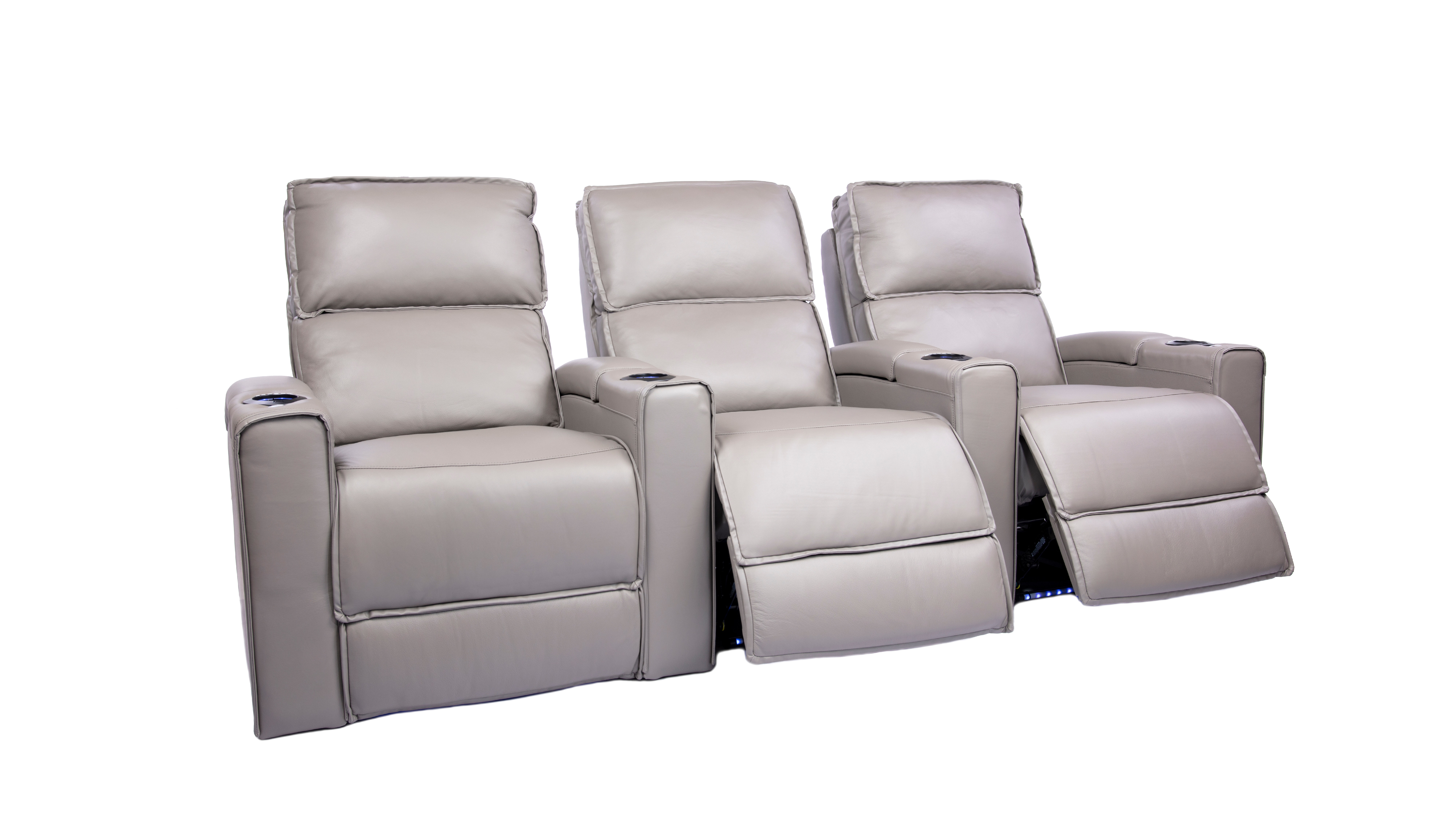 American Home 3 Seat Power Recline Theater Group Bailey 3 Seat HTS Group