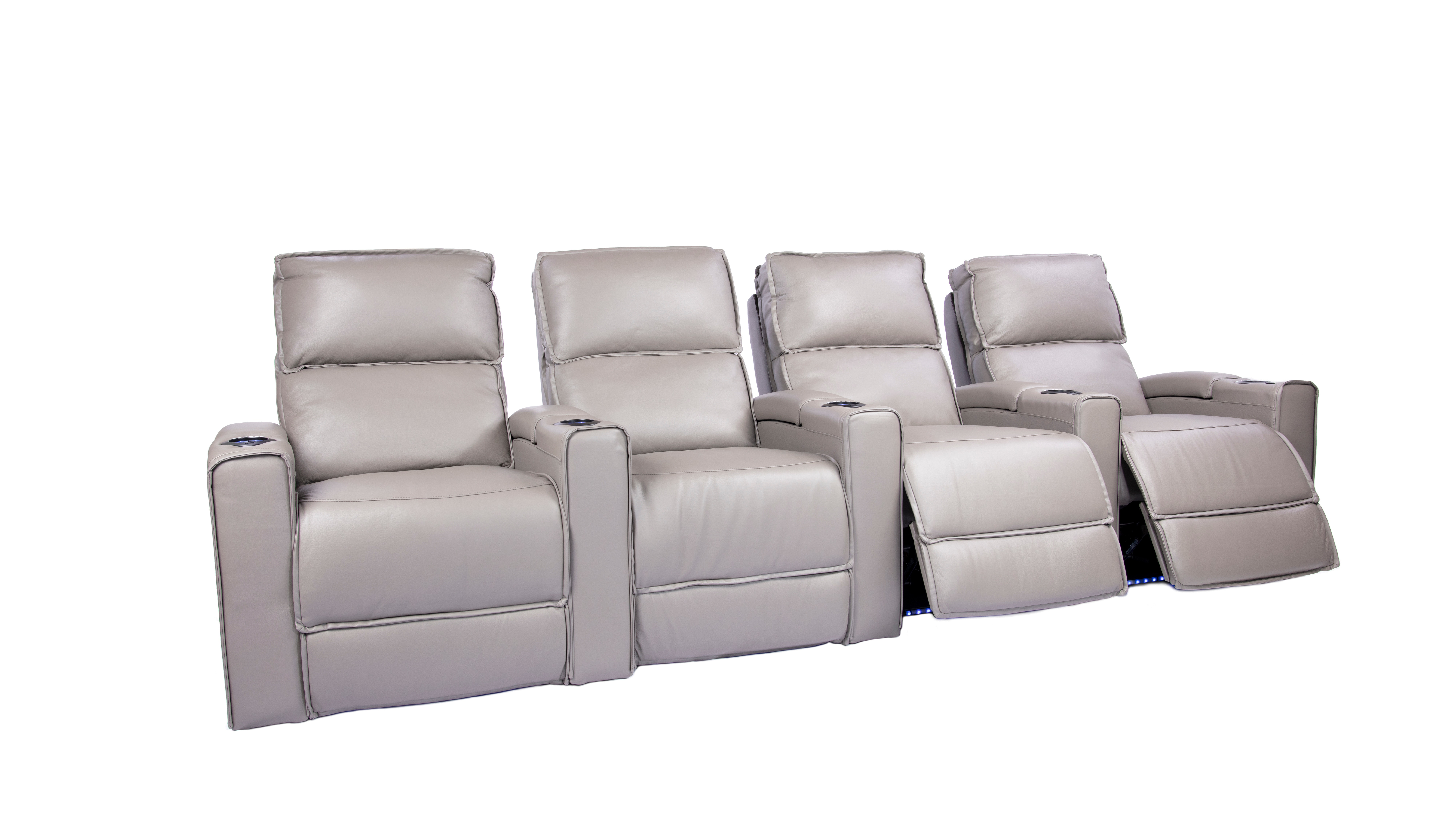 American Home 4 Seat Power Recline Theater Group Bailey 4 Seat HTS Group