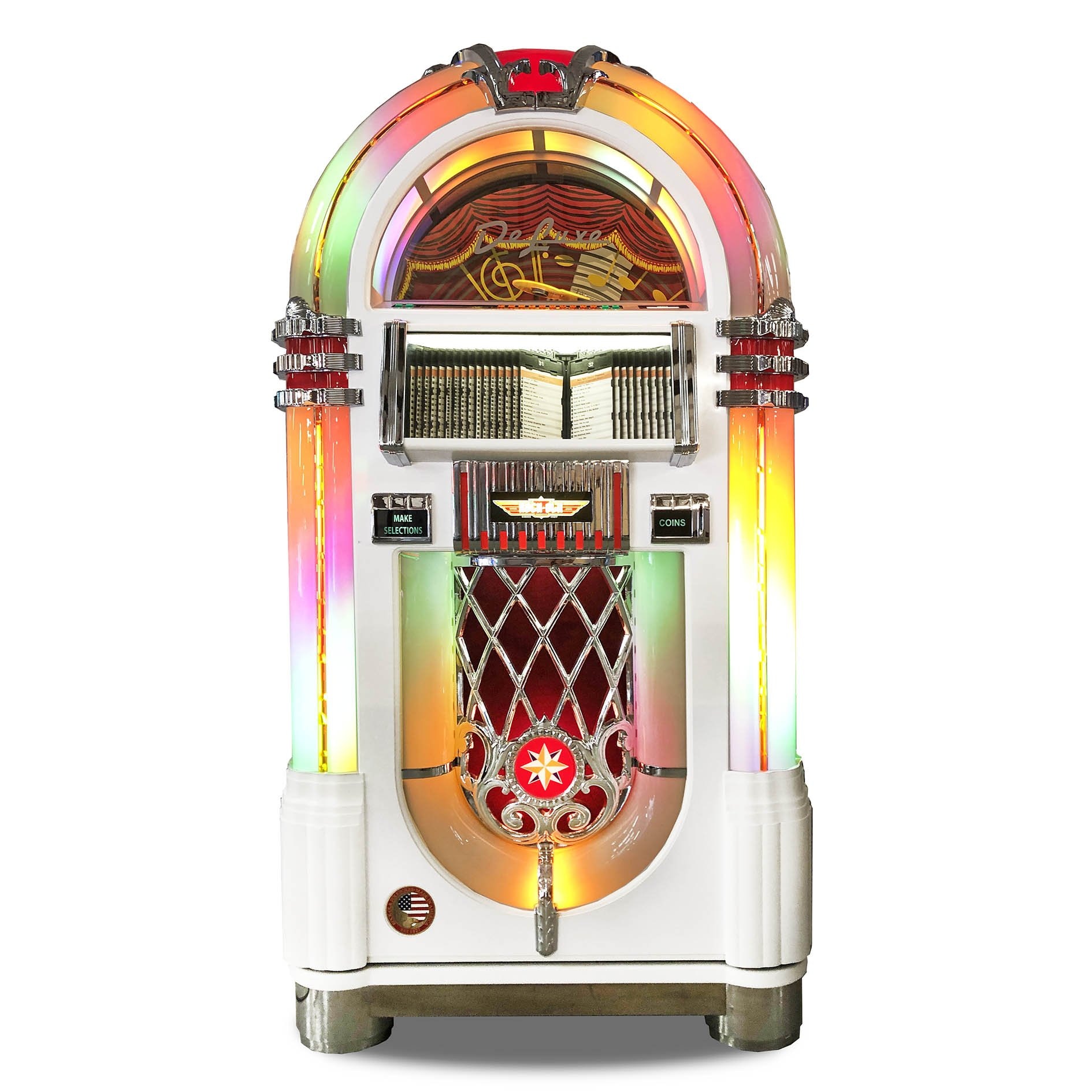 ROCK-OLA Jukebox ROCK-OLA BUBBLER CD JUKEBOX Gloss White