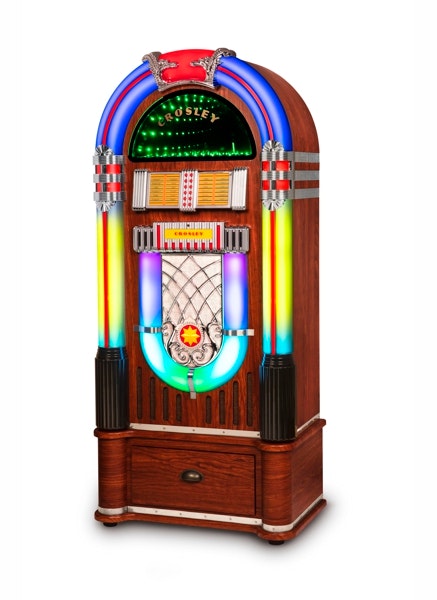 Crosley Jukebox Digital LED Bluetooth Jukebox with Stand Walnut